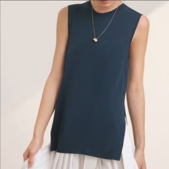 Wilfred Navy blue knit tank top (small) - Picture 1 of 5